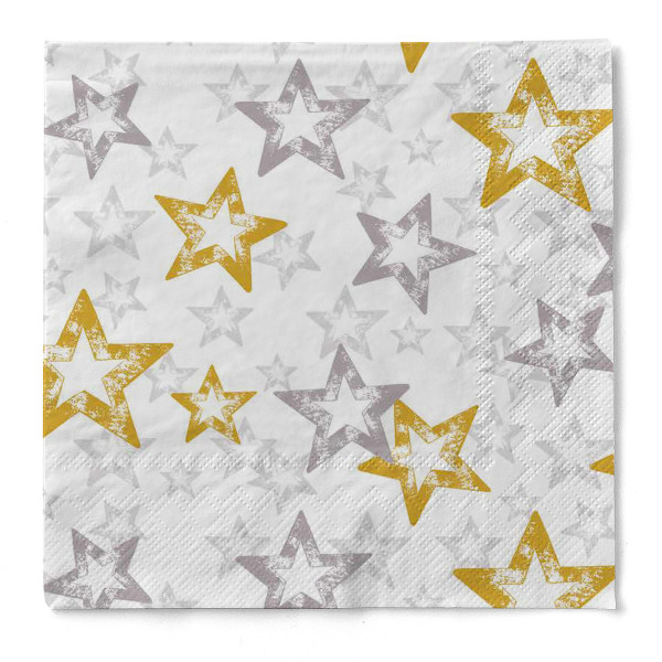 Serviette Allison aus Tissue 3-lagig, 33 x 33 cm, 1/4 Falz, 100 Stück