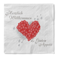 Boston International Papierservietten „Josephine“ – 3-lagig, 16,5 X 16,5 Cm, Floraler Druck – Für Festliche Tische & Feiern