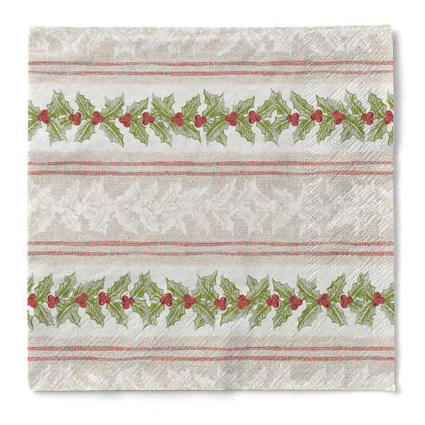 Weihnachtsserviette Magda aus Tissue 3-lagig, 33 x 33 cm, 1/4 Falz, 100 Stück