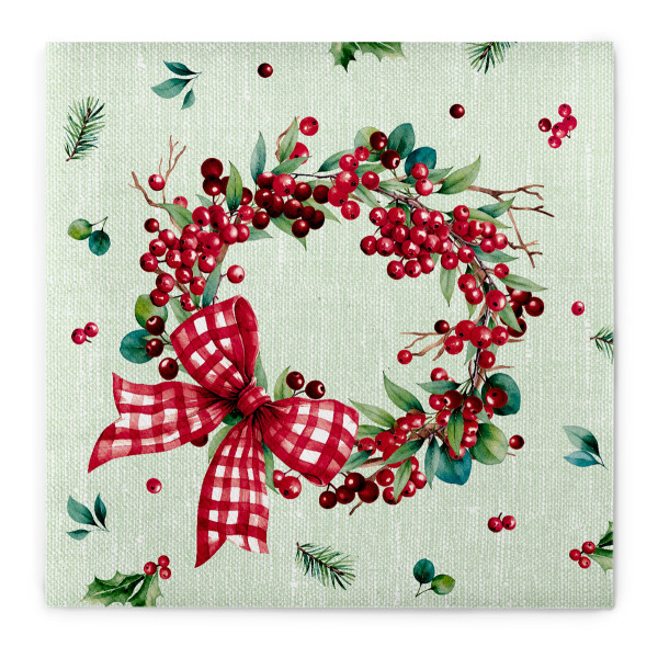 Weihnachtsserviette Nael aus Linclass® Airlaid, 40 x 40 cm, 1/4 Falz, 50 Stück
