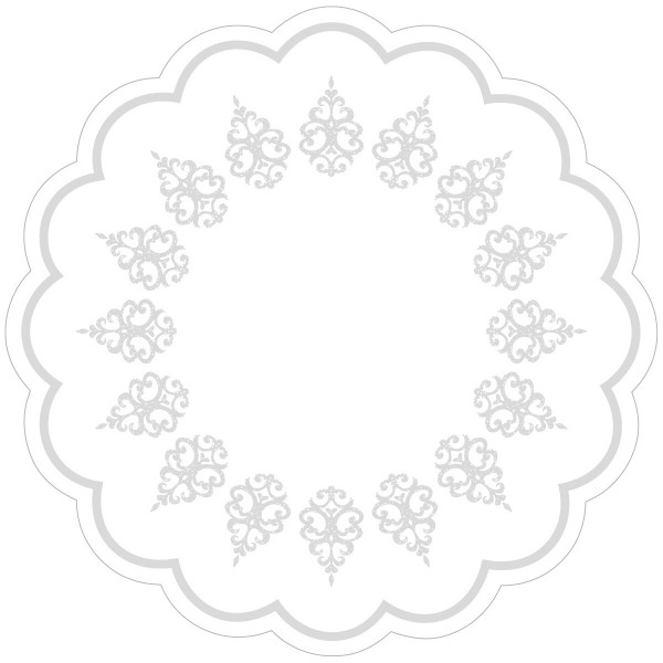 Tablett-Deckchen Royal Line Weiss aus Tissue 7-lagig, Ø 180 mm, 250 Stück