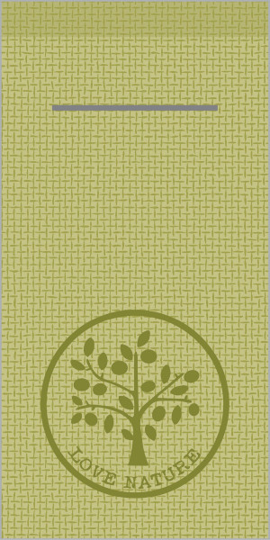 Besteckserviette Love Natur Jute in Oliv aus Linclass® Airlaid 40 x 40 cm, 1/8 Falz, 75 Stück