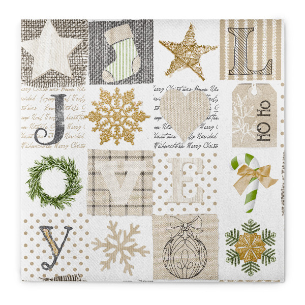 Weihnachtsserviette Candy aus Linclass® Airlaid, 40 x 40 cm, 1/4 Falz, 50 Stück