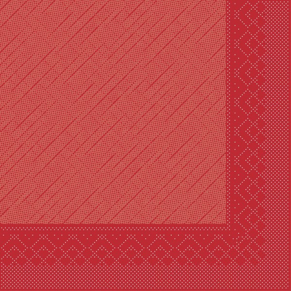 Serviette Rot aus Tissue Deluxe®, 4-lagig, 40 x 40 cm, 50 Stück