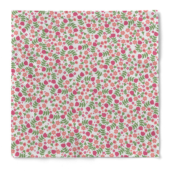 Serviette &quot;Free Pink&quot; (Blumen) aus Tissue 33 x 33 cm, 20 Stück
