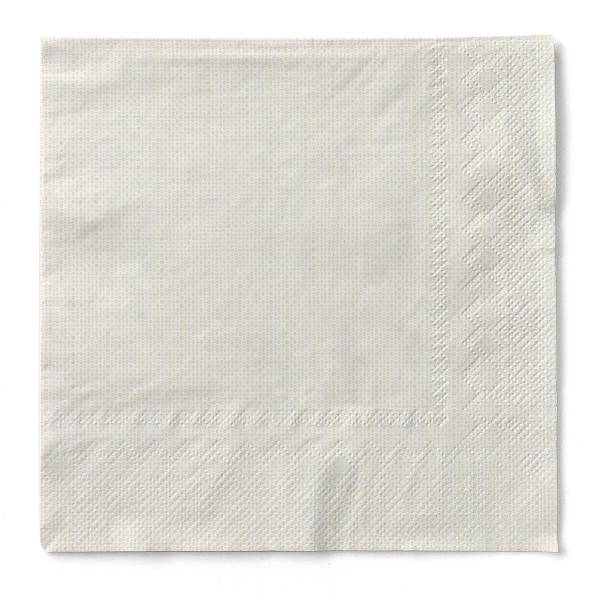 Serviette Mailand in Beige aus Tissue 33 x 33 cm, 3-lagig, 100 Stück