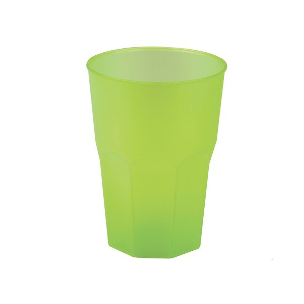 Mehrweg-Cocktailglas aus Plastik, Hellgrün-gefrostet, 420ml, 6 Stück