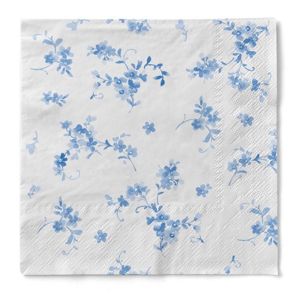 Serviette Bonnie in Blau aus Tissue 33 x 33 cm, 20 Stück