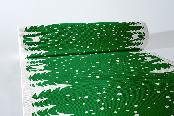 Weihnachtstischläufer Marvin in Grün aus Linclass® Airlaid 40cm x 24 m, 1 Stück