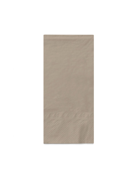 Serviette in Beige Grey aus Tissue 3-lagig, 33 x 33 cm, 1/8 Falz, 100 Stück