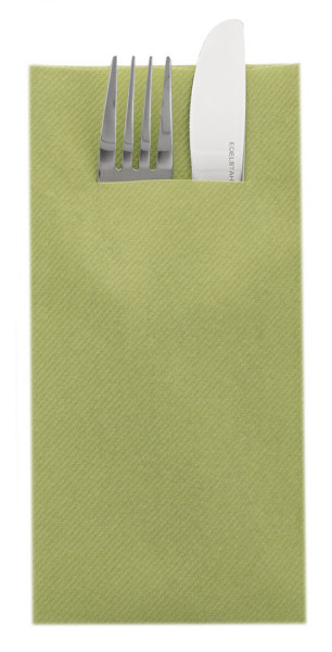 Besteckserviette Oliv aus Linclass® Airlaid 40 x 40 cm, 75 Stück