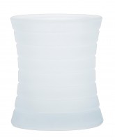 Kerzenglas Curve Frostig/Milchig für Sovie® Refill Kerzen,Ø 80 mm / H 100mm, 1 Stück Kerzenglas Curve Frostig/Milchig für Sovie® Refill Kerzen,Ø 80 mm / H 100mm, 1 Stück
