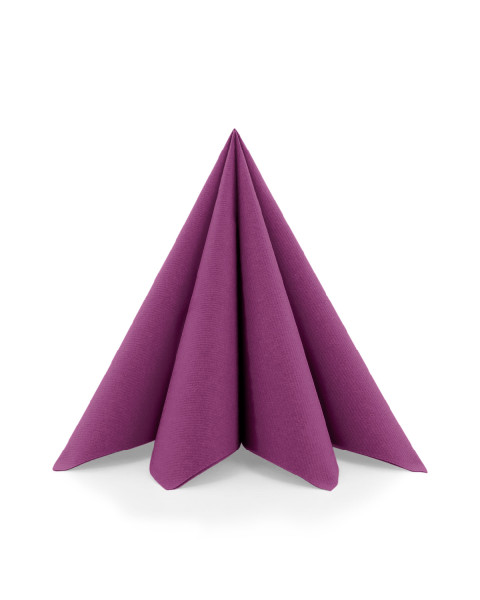 Serviette in Amethyst-Aubergine aus Linclass® Airlaid 40 x 40 cm, 50 Stück