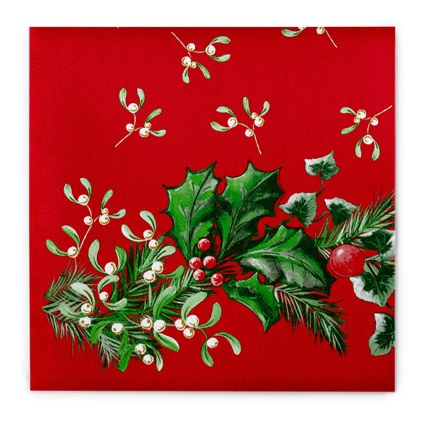 Weihnachtsserviette Elise aus Linclass® Airlaid, 40 x 40 cm, 1/4 Falz, 50 Stück