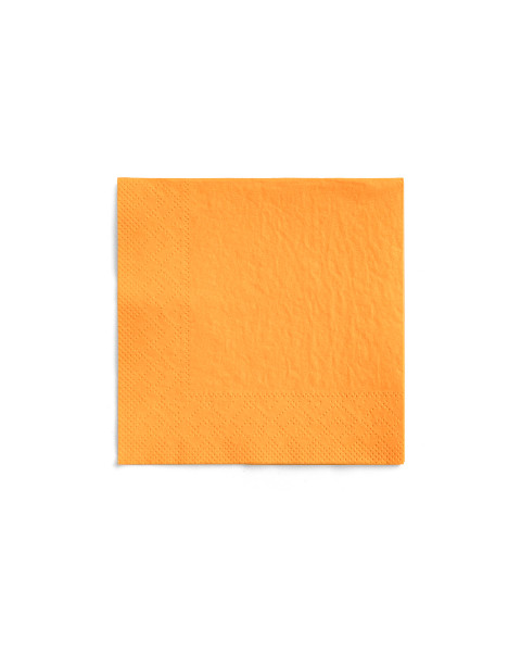 Cocktail-Servietten Curry/Orange aus Tissue 24 x 24 cm, 3-lagig, 150 Stück