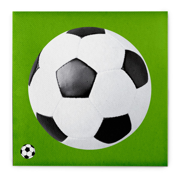 Serviette Fussball aus Linclass® Airlaid 40 x 40 cm, 12 Stück