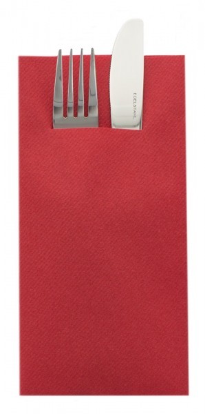 Besteckserviette Rot aus Linclass® Airlaid Light 40 x 40 cm, 75 Stück