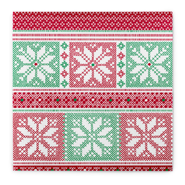 Weihnachtsserviette Chriss in Rot-Grün aus Linclass® Airlaid 40 x 40 cm, 50 Stück
