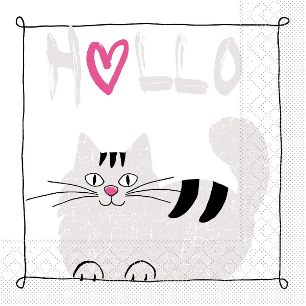 Serviette Moritz in Pink aus Tissue 33 x 33 cm, 20 Stück