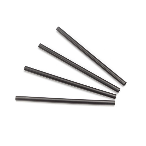 Trinkhalm aus Plastik in Schwarz, Ø 8 mm / 15 cm, 500 Stück