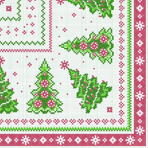 Weihnachtsserviette Gina aus Linclass® Airlaid, 40 x 40 cm, 1/4 Falz, 50 Stück