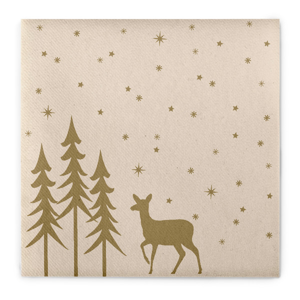 Weihnachtsserviette Liane in Pebble-Stone aus Linclass® Airlaid 40 x 40 cm, 50 Stück