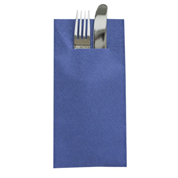 Besteckserviette Royalblau aus Tissue Deluxe® 40 x 40 cm, 75 Stück