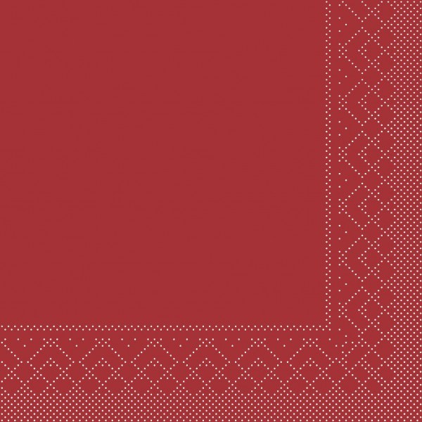 Serviette Bordeaux aus Tissue 40 x 40 cm, 3-lagig, 20 Stück