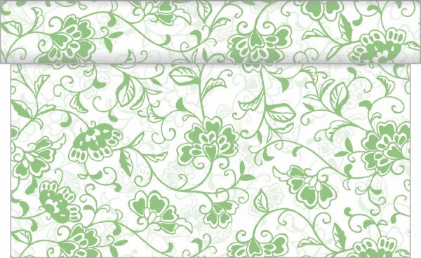 Tischläufer Liv in Apfelgrün aus Linclass® Airlaid 40 cm x 4,80 m, 1 Stück