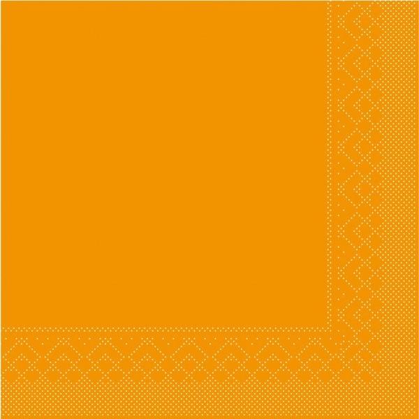 Cocktail-Servietten Curry/Orange aus Tissue 25 x 25 cm, 100 Stück