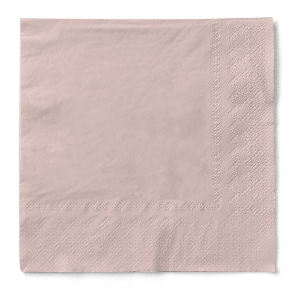 Cocktail-Servietten Altrosa aus Tissue 24 x 24 cm, 150 Stück