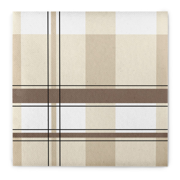 Serviette Kevin in Beige-Braun aus Linclass® Eco 40 x 40 cm, 50 Stück