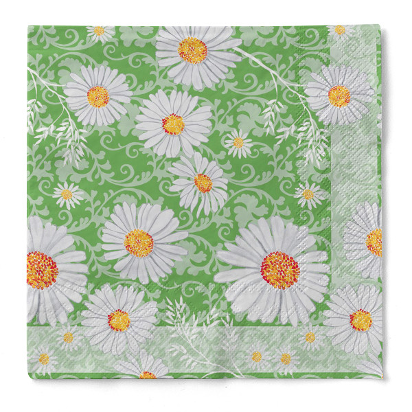 Serviette Lissy in Grün aus Tissue 33 x 33 cm, 3-lagig, 100 Stück