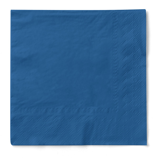 Serviette in Royalblau aus Tissue 3-lagig, 40 x 40 cm, 100 Stück