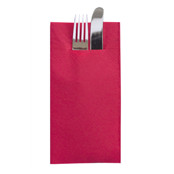 Besteckserviette Rot aus Tissue Deluxe® 40 x 40 cm, 75 Stück
