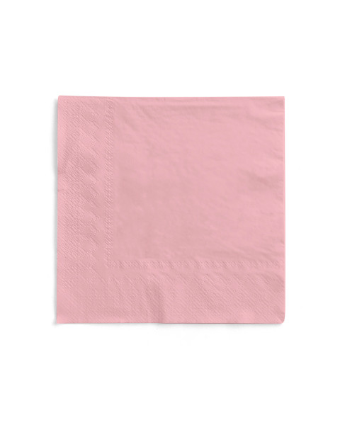 Serviette in Rosa aus Tissue 3-lagig, 1/4 Falz, 33 x 33 cm, 100 Stück