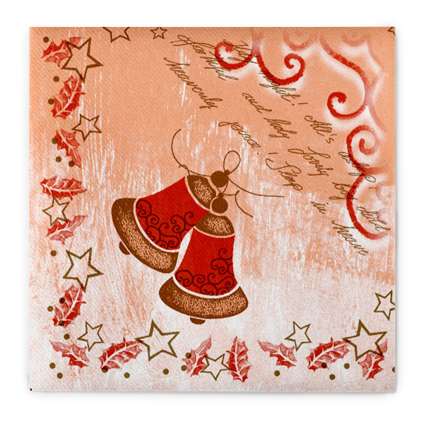 Weihnachtsserviette Harmony in Aprikot aus Linclass® Airlaid 40 x 40 cm, 50 Stück