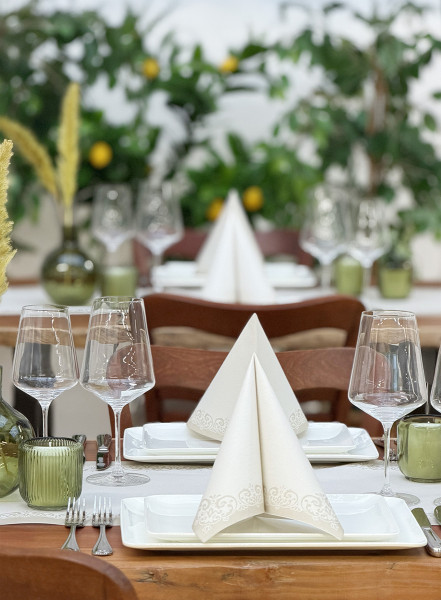 Serviette Janina in Pebble Stone aus Linclass® Airlaid, 40 x 40 cm, 50 Stück