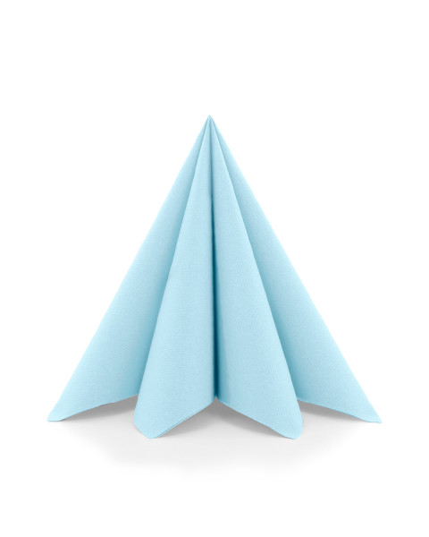 Serviette in Hellblau aus Linclass® Airlaid 40 x 40 cm, 5 x 50 Stück