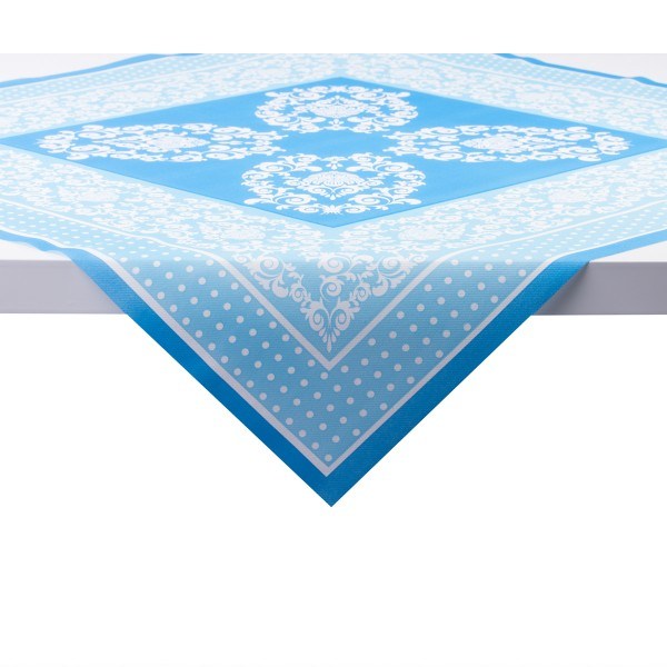 Tischdecke Bine in Aquablau aus Linclass® Airlaid 80 x 80 cm, 1 Stück