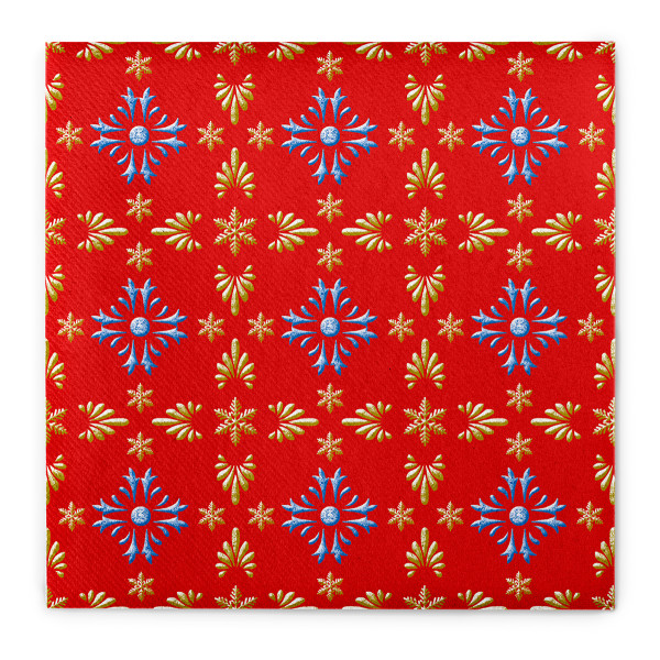 Weihnachtsserviette Scarlett in Rot-Blau aus Linclass® Airlaid 40 x 40 cm, 50 Stück