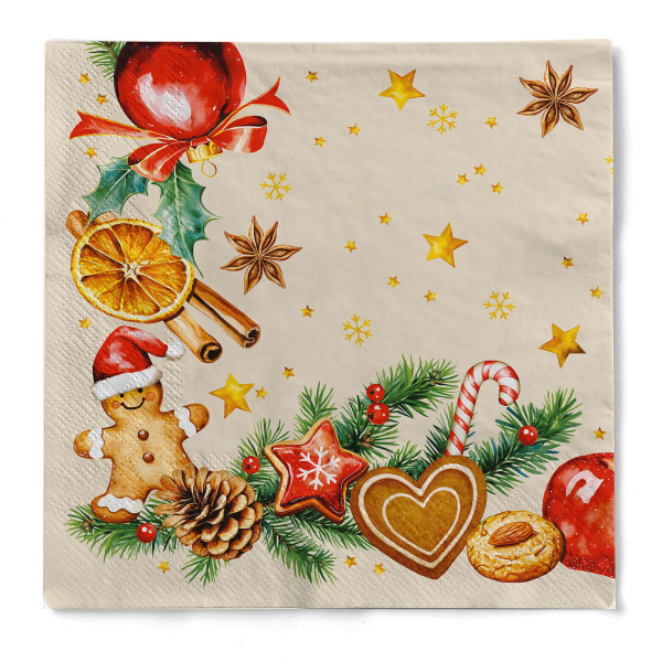 Serviette Tabita aus Tissue 3-lagig, 40 x 40 cm, 1/4 Falz, 100 Stück