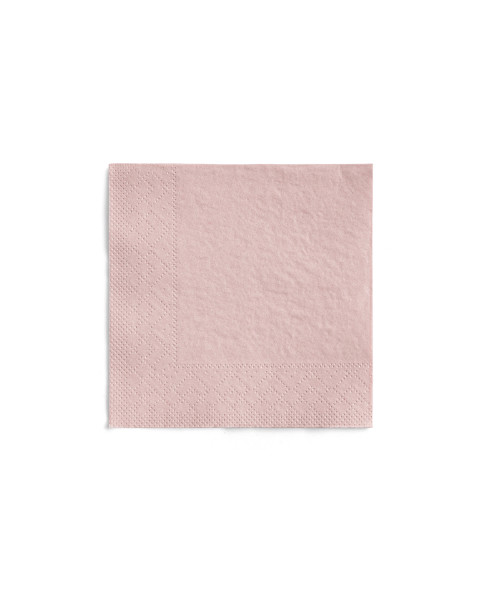 Serviette in Altrosa aus Tissue 3-lagig, 1/4 Falz, 33 x 33 cm, 100 Stück