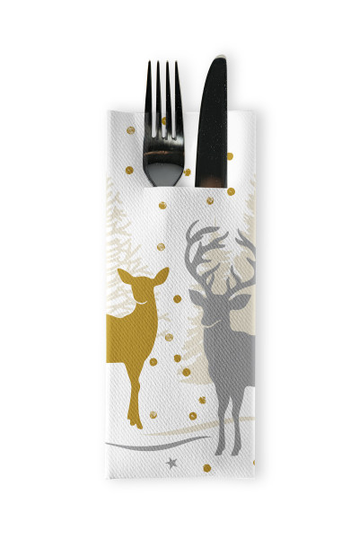 Besteckserviette "Pub" Josia aus Linclass® Airlaid 40 x 33 cm, 1/8 Falz, 75 Stück
