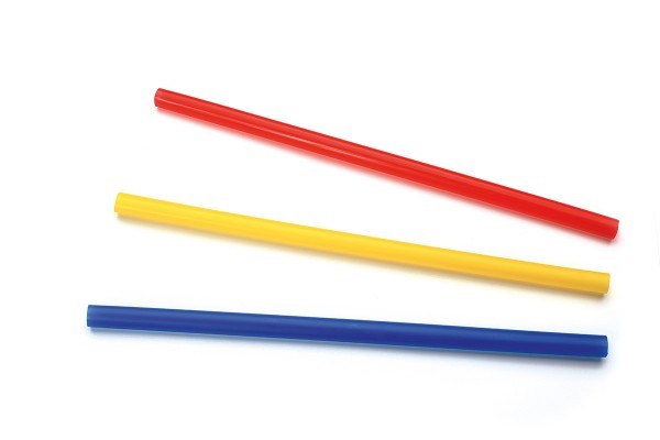 Trinkhalm aus Plastik, Unifarben, farblich sortiert, Ø 10 mm / 23 cm, 250 Stück