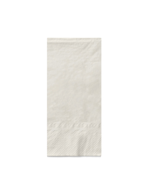 Serviette in Champagner aus Tissue 3-lagig, 40 x 40 cm, 1/8 Falz, 100 Stück