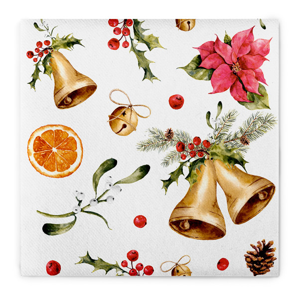 Weihnachtsserviette Marianne aus Linclass® Airlaid, 40 x 40 cm, 1/4 Falz, 50 Stück