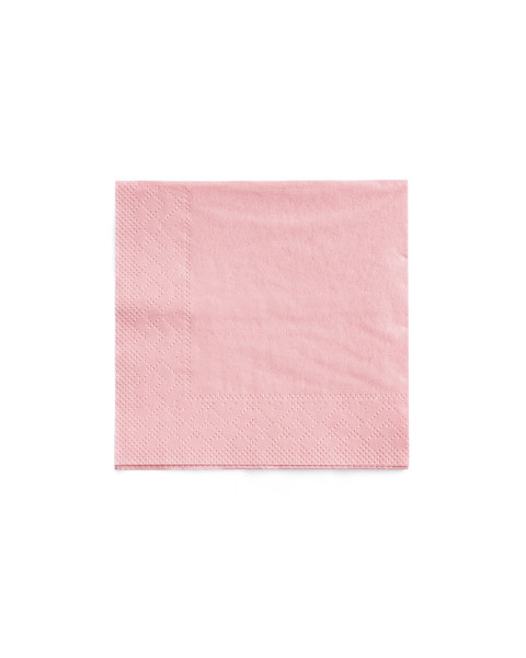 Cocktail-Servietten Rosa aus Tissue 24 x 24 cm, 150 Stück