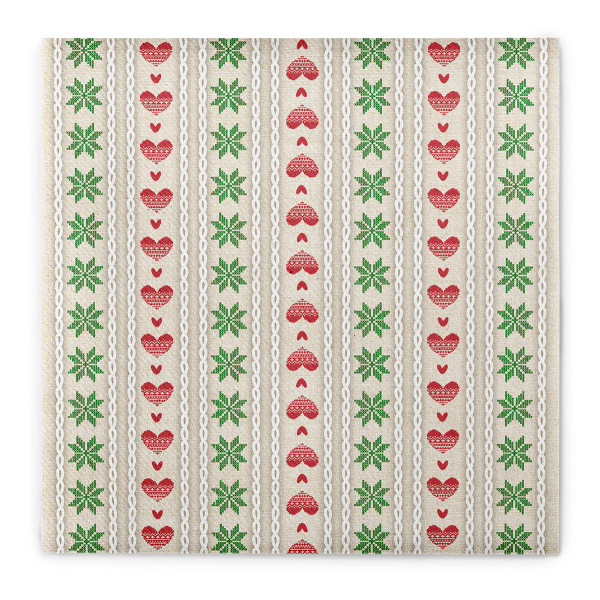 Weihnachtsserviette Trixi in Rot-Grün aus Linclass® Airlaid 40 x 40 cm, 12 Stück