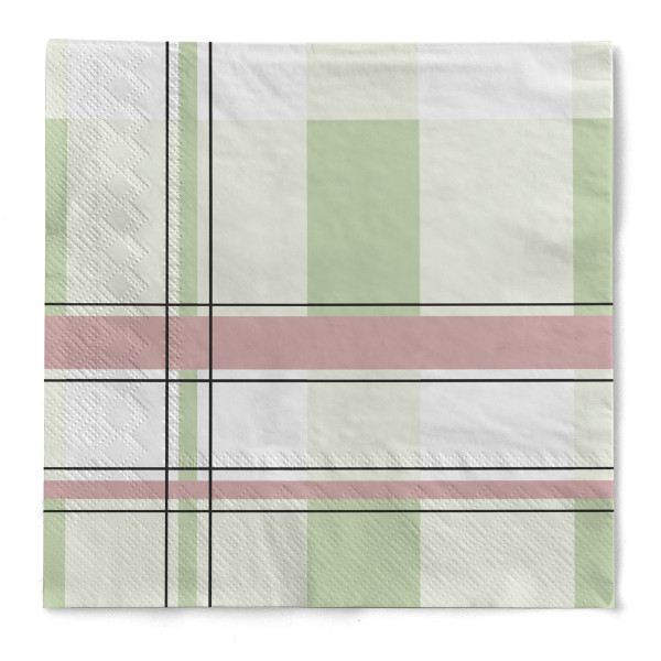 Serviette Kevin in Salbei-Rosé aus Tissue 3-lagig, 40 x 40 cm, 1/4 Falz, 100 Stück